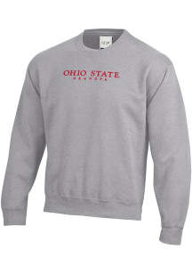 Ohio State Buckeyes Mens Grey Embroidered Grandpa Long Sleeve Crew Sweatshirt