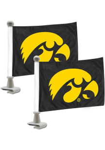 Iowa Hawkeyes Team Ambassador 2 Pack Car Flag - Black
