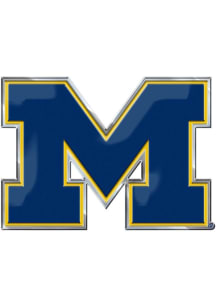 Michigan Wolverines Aluminum Color Design Car Emblem - Blue