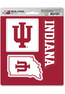 Indiana Hoosiers 3 pk Auto Decal - Blue