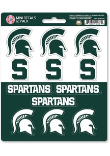 Michigan State Spartans 12 pk Mini Auto Decal - Green