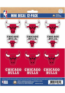 Chicago Bulls 12 pk Mini Auto Decal - Red