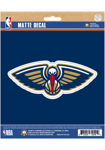 New Orleans Pelicans Matte Auto Decal - Navy Blue