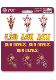Arizona State Sun Devils 12 pk Mini Auto Decal - Maroon