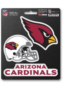 Arizona Cardinals 3 pk Auto Decal - Red