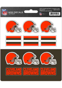 Cleveland Browns 12 pk Mini Auto Decal - Brown
