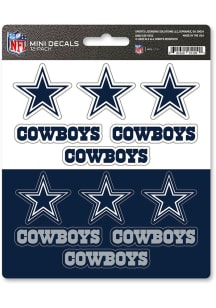 Dallas Cowboys 12 pk Mini Auto Decal - Navy Blue