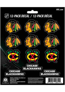 Chicago Blackhawks 12 pk Mini Auto Decal - Red