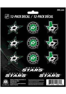Dallas Stars 12 pk Mini Auto Decal - Green