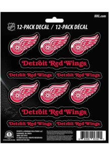 Detroit Red Wings 12 pk Mini Auto Decal - Red