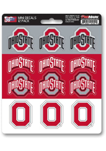 Ohio State Buckeyes 12 pk Mini Auto Decal - Red