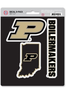 Purdue Boilermakers 3 pk Auto Decal - Gold