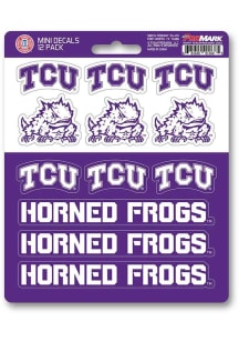 TCU Horned Frogs 12 pk Mini Auto Decal - Purple