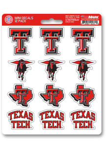 Texas Tech Red Raiders 12 pk Mini Auto Decal - Red