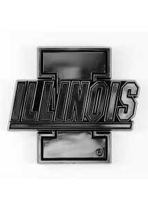 Sports Licensing Solutions Illinois Fighting Illini Molded Chrome Style Car Emblem - Orange