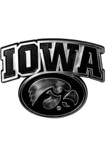 Iowa Hawkeyes Molded Chrome Car Emblem - Yellow