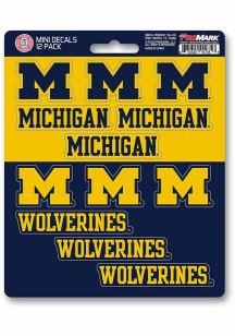 Michigan Wolverines 12 pk Mini Auto Decal - Blue