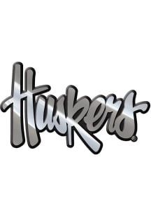 Nebraska Cornhuskers Molded Chrome Car Emblem - Red