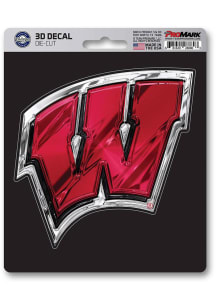 Wisconsin Badgers 3D Auto Decal - Red