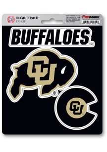 Colorado Buffaloes 3pk Auto Decal - Gold