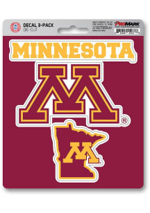 Minnesota Golden Gophers 3pk Design Auto Decal - Maroon