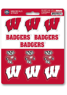 Wisconsin Badgers 12 pc Auto Decal - Red