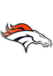 Denver Broncos Embossed Car Emblem - Orange