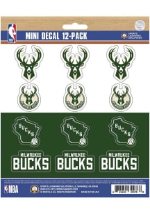 Milwaukee Bucks 12pk Mini Auto Decal - Green