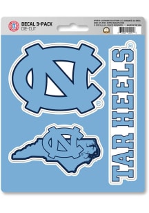 North Carolina Tar Heels 3pk Vinyl Auto Decal - Light Blue