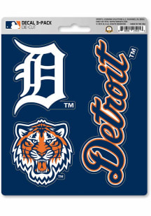 Detroit Tigers 3pk Vinyl Auto Decal - Navy Blue