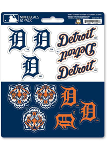 Detroit Tigers 12 pc Mini Auto Decal - Navy Blue
