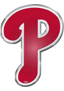 Philadelphia Phillies Embossed Car Emblem - Red