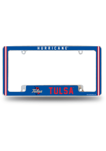 Tulsa Golden Hurricane Classic All Over Chrome License Plate Frame - White