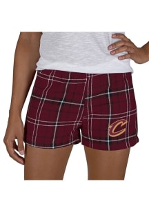 Concepts Sport Cleveland Cavaliers Womens Black Ultimate Flannel Shorts