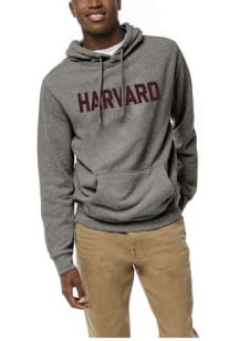 Harvard Crimson Mens Grey Team Name Fashion Hood