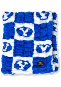 BYU Cougars Hugs Raschel Throw Blanket - Navy Blue