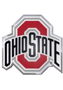 Ohio State Buckeyes Aluminum Color Design Car Emblem - Red