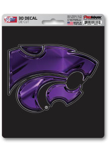 K-State Wildcats 5x7 inch 3D Auto Decal - Purple