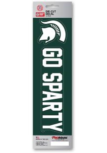 Michigan State Spartans 3x12 inch Slogan Auto Decal - Green