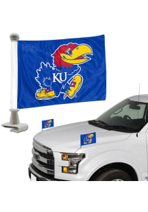 Kansas Jayhawks Team Ambassador 2-Pack Car Flag - Blue