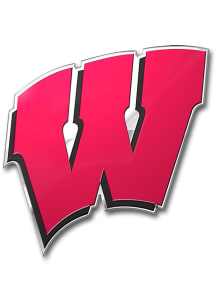Wisconsin Badgers Embossed Car Emblem - Red