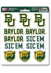 Baylor Bears 12pk Mini Auto Decal - Green