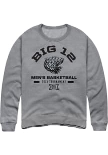 Summit Sportswear Big 12 Mens Graphite 2026 Men's Basketball Championship Long Sleeve Crew Sweatsh..