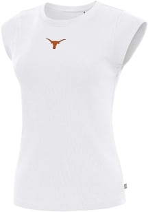 Antigua Texas Longhorns Womens Navy Blue Show Off Short Sleeve T-Shirt