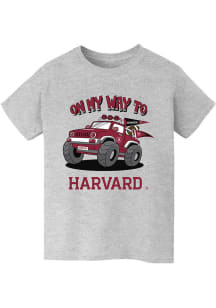 Vive La Fete Harvard Crimson Youth Grey On My Way Short Sleeve T-Shirt