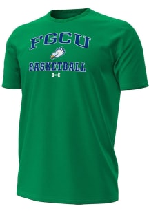 Under Armour Florida Gulf Coast Eagles Green Basketball Performance Short Sleeve T Shirt