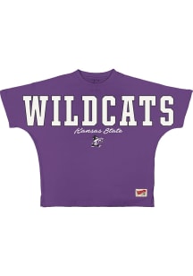 Pressbox K-State Wildcats Womens Purple Flannigan Short Sleeve T-Shirt