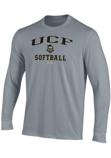 Under Armour UCF Knights Grey Softball Performance Long Sleeve T Shirt