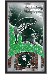 Michigan State Spartans Football Hanging Back Bar Mirror