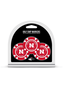 Nebraska Cornhuskers 3 Pack Poker Chip Golf Ball Marker
